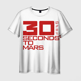 Мужская футболка 3D с принтом 30 Seconds To Mars в Санкт-Петербурге, 100% полиэфир | прямой крой, круглый вырез горловины, длина до линии бедер | 