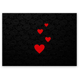 Поздравительная открытка с принтом Кружево и сердца в Санкт-Петербурге, 100% бумага | плотность бумаги 280 г/м2, матовая, на обратной стороне линовка и место для марки
 | dg | dolce | gabbana | габбана | дольче | любовь | сердечко