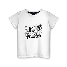 Детская футболка хлопок с принтом Маленькая принцесса в Санкт-Петербурге, 100% хлопок | круглый вырез горловины, полуприлегающий силуэт, длина до линии бедер | каллиграфия | маленькая | харли квинн