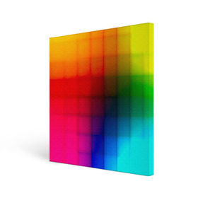 Холст квадратный с принтом Кубики в Санкт-Петербурге, 100% ПВХ |  | градиент | разноцветный | цвета | яркий
