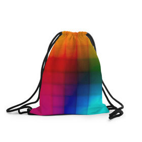 Рюкзак-мешок 3D с принтом Кубики в Санкт-Петербурге, 100% полиэстер | плотность ткани — 200 г/м2, размер — 35 х 45 см; лямки — толстые шнурки, застежка на шнуровке, без карманов и подкладки | градиент | разноцветный | цвета | яркий