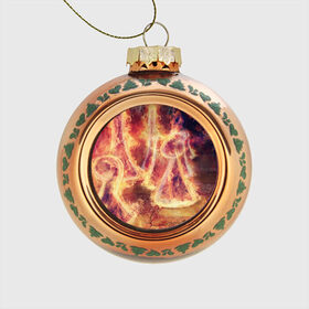 Стеклянный ёлочный шар с принтом Фигуры из пламени в Санкт-Петербурге, Стекло | Диаметр: 80 мм | пламя