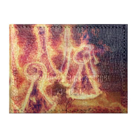Обложка для студенческого билета с принтом Фигуры из пламени в Санкт-Петербурге, натуральная кожа | Размер: 11*8 см; Печать на всей внешней стороне | пламя