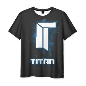 Мужская футболка 3D с принтом TITAN в Санкт-Петербурге, 100% полиэфир | прямой крой, круглый вырез горловины, длина до линии бедер | csgo | dota | ксго | титан