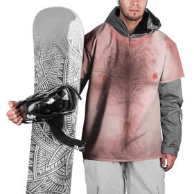 Накидка на куртку 3D с принтом Загорелый торс в Санкт-Петербурге, 100% полиэстер |  | загар | мужчина | тело | торс