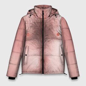 Мужская зимняя куртка 3D с принтом Загорелый торс в Санкт-Петербурге, верх — 100% полиэстер; подкладка — 100% полиэстер; утеплитель — 100% полиэстер | длина ниже бедра, свободный силуэт Оверсайз. Есть воротник-стойка, отстегивающийся капюшон и ветрозащитная планка. 

Боковые карманы с листочкой на кнопках и внутренний карман на молнии. | загар | мужчина | тело | торс