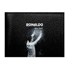 Обложка для студенческого билета с принтом RONALDO the best в Санкт-Петербурге, натуральная кожа | Размер: 11*8 см; Печать на всей внешней стороне | Тематика изображения на принте: real madrid | ronaldo | реал | роналдо | футбол