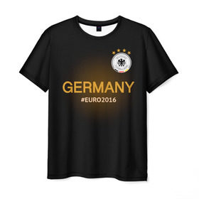 Мужская футболка 3D с принтом Сборная Германии 2016 в Санкт-Петербурге, 100% полиэфир | прямой крой, круглый вырез горловины, длина до линии бедер | Тематика изображения на принте: germany