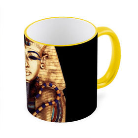 Кружка 3D с принтом Хатшепсут в Санкт-Петербурге, керамика | ёмкость 330 мл | Тематика изображения на принте: египет | женщина | золото | маска | фараон египта | хатшепсут