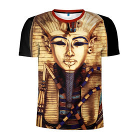 Мужская футболка 3D спортивная с принтом Хатшепсут в Санкт-Петербурге, 100% полиэстер с улучшенными характеристиками | приталенный силуэт, круглая горловина, широкие плечи, сужается к линии бедра | египет | женщина | золото | маска | фараон египта | хатшепсут
