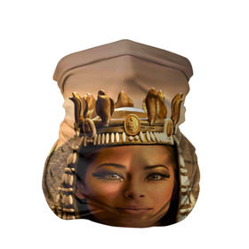 Бандана-труба 3D с принтом Клеопатра в Санкт-Петербурге, 100% полиэстер, ткань с особыми свойствами — Activecool | плотность 150‒180 г/м2; хорошо тянется, но сохраняет форму | египет | египетская | закат | золото | клеопатра | корона | песок | пирамиды | пустыня | солнце | царица