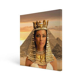Холст квадратный с принтом Клеопатра в Санкт-Петербурге, 100% ПВХ |  | египет | египетская | закат | золото | клеопатра | корона | песок | пирамиды | пустыня | солнце | царица