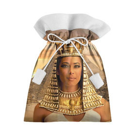 Подарочный 3D мешок с принтом Клеопатра в Санкт-Петербурге, 100% полиэстер | Размер: 29*39 см | египет | египетская | закат | золото | клеопатра | корона | песок | пирамиды | пустыня | солнце | царица