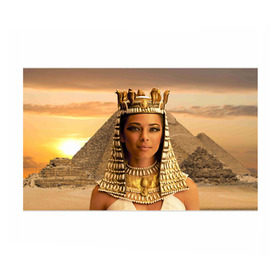 Бумага для упаковки 3D с принтом Клеопатра в Санкт-Петербурге, пластик и полированная сталь | круглая форма, металлическое крепление в виде кольца | египет | египетская | закат | золото | клеопатра | корона | песок | пирамиды | пустыня | солнце | царица