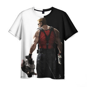 Мужская футболка 3D с принтом Duke Nukem в Санкт-Петербурге, 100% полиэфир | прямой крой, круглый вырез горловины, длина до линии бедер | forever | дюк нюкем | игра