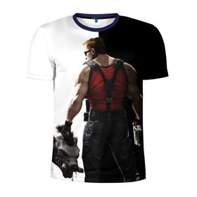 Мужская футболка 3D спортивная с принтом Duke Nukem в Санкт-Петербурге, 100% полиэстер с улучшенными характеристиками | приталенный силуэт, круглая горловина, широкие плечи, сужается к линии бедра | forever | дюк нюкем | игра