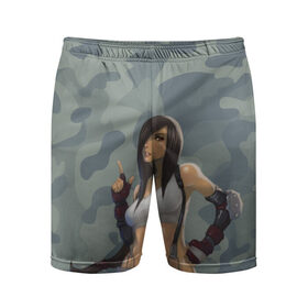 Мужские шорты 3D спортивные с принтом Военная девушка в Санкт-Петербурге,  |  | девушка | камуфляж | рисунок