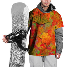 Накидка на куртку 3D с принтом Лист клёна в Санкт-Петербурге, 100% полиэстер |  | Тематика изображения на принте: дождь | листопад | осень