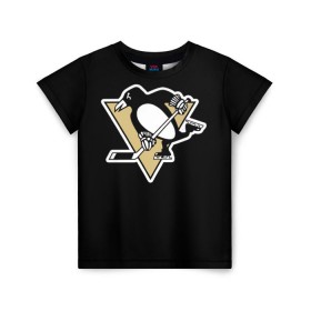 Детская футболка 3D с принтом Pittsburgh Penguins Malkin в Санкт-Петербурге, 100% гипоаллергенный полиэфир | прямой крой, круглый вырез горловины, длина до линии бедер, чуть спущенное плечо, ткань немного тянется | malkin | pittsburgh penguins | малкин