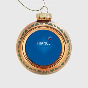 Стеклянный ёлочный шар с принтом Сборная Франции 2016 в Санкт-Петербурге, Стекло | Диаметр: 80 мм | euro2016 | france | футбол