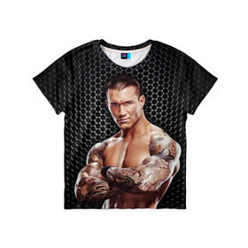 Детская футболка 3D с принтом Randy Orton в Санкт-Петербурге, 100% гипоаллергенный полиэфир | прямой крой, круглый вырез горловины, длина до линии бедер, чуть спущенное плечо, ткань немного тянется | randy orton | wwe | рестлинг | чемпион мира