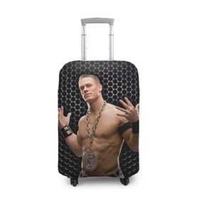 Чехол для чемодана 3D с принтом John Cena в Санкт-Петербурге, 86% полиэфир, 14% спандекс | двустороннее нанесение принта, прорези для ручек и колес | john cena | wwe чемпион | джон сина