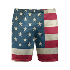 Мужские шорты 3D спортивные Флаг USA купить в Санкт-Петербурге