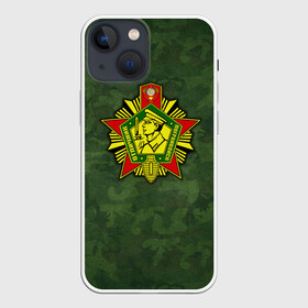 Чехол для iPhone 13 mini с принтом Отличник погранвойск в Санкт-Петербурге,  |  | армия | пограничник | пограничные войска