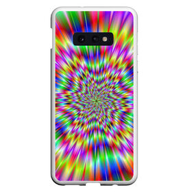 Чехол для Samsung S10E с принтом Спектральная иллюзия в Санкт-Петербурге, Силикон | Область печати: задняя сторона чехла, без боковых панелей | взрыв | гипноз | движение | краски | красочный фон | обман зрения | оптическая иллюзия | погружение | текстура | фокус | цветовой спектр