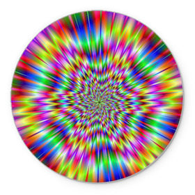 Коврик круглый с принтом Спектральная иллюзия в Санкт-Петербурге, резина и полиэстер | круглая форма, изображение наносится на всю лицевую часть | Тематика изображения на принте: взрыв | гипноз | движение | краски | красочный фон | обман зрения | оптическая иллюзия | погружение | текстура | фокус | цветовой спектр