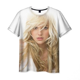 Мужская футболка 3D с принтом Бритни Спирс в Санкт-Петербурге, 100% полиэфир | прямой крой, круглый вырез горловины, длина до линии бедер | britney spears | американская поп певица | бритни спирс