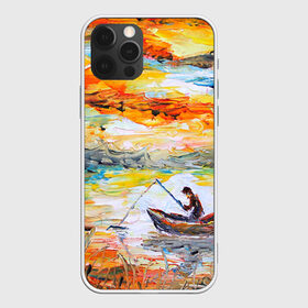 Чехол для iPhone 12 Pro Max с принтом Рыбак на лодке в Санкт-Петербурге, Силикон |  | Тематика изображения на принте: грузило | карась | лодка | окунь | природа | река | рыбак | рыболов | снасти | туризм | щука