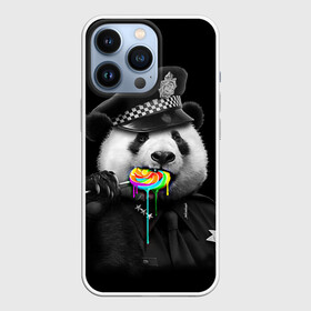 Чехол для iPhone 13 Pro с принтом Панда и карамель в Санкт-Петербурге,  |  | панда | черно белый