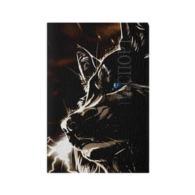 Обложка для паспорта матовая кожа с принтом Anime Wolf в Санкт-Петербурге, натуральная матовая кожа | размер 19,3 х 13,7 см; прозрачные пластиковые крепления | wolf | аниме | волк