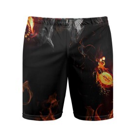 Мужские шорты 3D спортивные с принтом Огонь в Санкт-Петербурге,  |  | red | абстракция | арт | дым | новые | огонь | прикольные