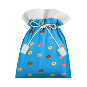 Подарочный 3D мешок с принтом Пончики в Санкт-Петербурге, 100% полиэстер | Размер: 29*39 см | donut | гомер | еда | пончики | симпсон | фаст
