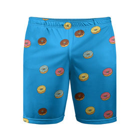 Мужские шорты 3D спортивные с принтом Пончики в Санкт-Петербурге,  |  | donut | гомер | еда | пончики | симпсон | фаст
