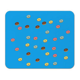 Коврик прямоугольный с принтом Пончики в Санкт-Петербурге, натуральный каучук | размер 230 х 185 мм; запечатка лицевой стороны | donut | гомер | еда | пончики | симпсон | фаст