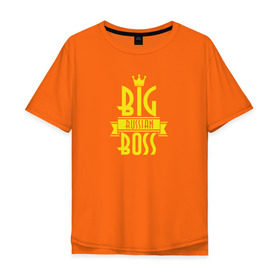Мужская футболка хлопок Oversize с принтом Big Russian Boss в Санкт-Петербурге, 100% хлопок | свободный крой, круглый ворот, “спинка” длиннее передней части | bigg | trap | биг | босс | рашн | рэп | трап | треп | трэп