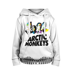 Детская толстовка 3D с принтом Arctic Monkeys 2 в Санкт-Петербурге, 100% полиэстер | двухслойный капюшон со шнурком для регулировки, мягкие манжеты на рукавах и по низу толстовки, спереди карман-кенгуру с мягким внутренним слоем | am | arctic | arctic monkeys | monkeys | rock | алекс тёрнер | амы | арктические мартышки | джейми кук | мартышки | мэтт хелдерс. ам | ник омэлли | ник о’мэлли | рок