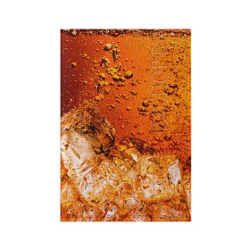 Обложка для паспорта матовая кожа с принтом Кола 3 в Санкт-Петербурге, натуральная матовая кожа | размер 19,3 х 13,7 см; прозрачные пластиковые крепления | Тематика изображения на принте: cocacola | cola | pepsi | кола | лёд | напиток | пепси | пузыри