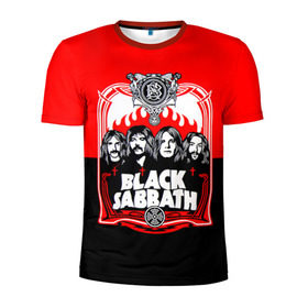 Мужская футболка 3D спортивная с принтом Black Sabbath группа в Санкт-Петербурге, 100% полиэстер с улучшенными характеристиками | приталенный силуэт, круглая горловина, широкие плечи, сужается к линии бедра | black sabbath