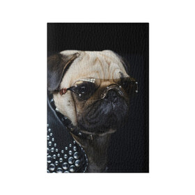 Обложка для паспорта матовая кожа с принтом Бульдог в очках в Санкт-Петербурге, натуральная матовая кожа | размер 19,3 х 13,7 см; прозрачные пластиковые крепления | бульдог в очках | домашнее | животное | клепки | кожа | металлист | очки | пес | прикол | рокер | собака | умный | ученый | французский