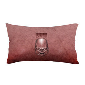 Подушка 3D антистресс с принтом Демон (Doom classic) в Санкт-Петербурге, наволочка — 100% полиэстер, наполнитель — вспененный полистирол | состоит из подушки и наволочки на молнии | розовый | скелет | череп