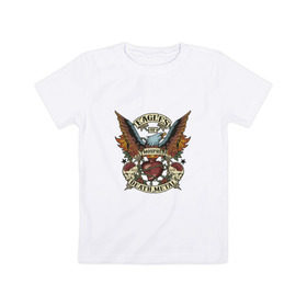 Детская футболка хлопок с принтом Eagles of Death Metal в Санкт-Петербурге, 100% хлопок | круглый вырез горловины, полуприлегающий силуэт, длина до линии бедер | дэтметал | метал | мош | орлы