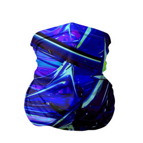 Бандана-труба 3D с принтом Острые шипы в Санкт-Петербурге, 100% полиэстер, ткань с особыми свойствами — Activecool | плотность 150‒180 г/м2; хорошо тянется, но сохраняет форму | колючки | металл | прикольные | синие | текстуры | шипы