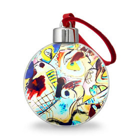Ёлочный шар с принтом Ample в Санкт-Петербурге, Пластик | Диаметр: 77 мм | new | живопись | кандинский | краска | прикольные | рисунок
