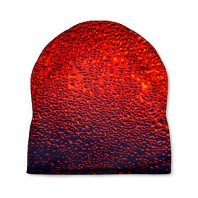 Шапка 3D с принтом Капли в Санкт-Петербурге, 100% полиэстер | универсальный размер, печать по всей поверхности изделия | red | капля | красный | текстуры