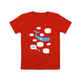 Детская футболка хлопок с принтом Again в Санкт-Петербурге, 100% хлопок | круглый вырез горловины, полуприлегающий силуэт, длина до линии бедер | автостопом по галактике | кит