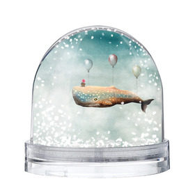 Снежный шар с принтом Кит в Санкт-Петербурге, Пластик | Изображение внутри шара печатается на глянцевой фотобумаге с двух сторон | автостопом по галактике | кит